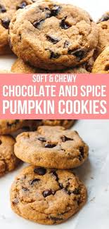 Perfect Pumpkin Chocolate Chip Cookies Pretty Simple Sweet Recipe Pumpkin Chocolate Chip Cookies Pumpkin Chocolate Chips Pumpkin Chocolate