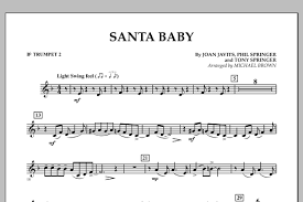 Michael Brown Santa Baby Bb Trumpet 2 Sheet Music Pdf Notes Chords Christmas Score Concert Band Download Printable Sku 301701