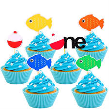 This wedding cake topper is laser cut right from 1/8 thick acrylic and also measured flawlessly to fit a 6 inches top tier wedding cake. Jevenis Fishing Birthday Cake Topper Gone Fishing Cupcake Toppers The Big One Cake Topper For Fishing Theme Birthday Party Supplies 30 Pcs Walmart Com Walmart Com