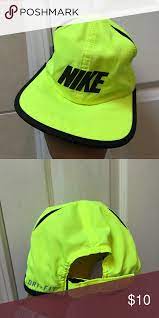 Adjustable Nike Logo Running Hat In Neon Running Hats Nike Logo Nike Accessories