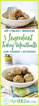 3 Ingredient Turkey Meatballs Aip - Aip Paleo Recipes Fodmap Recipes Ground Turkey Recipes