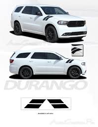 2011 2019 dodge durango stripes double bar hood decals to fender hash marks vinyl graphic truck kit