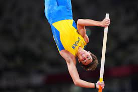 Armand duplantis of team sweden celebrates after winning the gold medal in the men's pole vault final on day eleven of the tokyo 2020 olympic games at olympic stadium. Tpwdcgclj Cujm