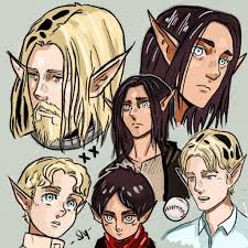 Based on hajime isayama's attack on titan characters, grisha yeager, dina fritz and zeke yeager. I Ve Been Thinking About Eren And Zeke With Elf Ears For Quite Some Time Now Titanfolk