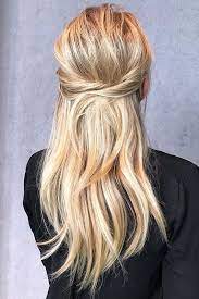 The modern braid is rather loose and slightly messy and gives off a relaxed vibe. 71 Perfect Half Up Half Down Wedding Hairstyles Wedding Hair Down Half Up Hair Long Hair Styles
