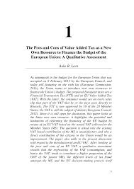 They say it is a power grab meant to silence critics ahead of next year's provincial election. Pdf The Pros And Cons Of Value Added Tax As A New Own Resource To Finance The Budget Of The European Union A Qualitative Assessment