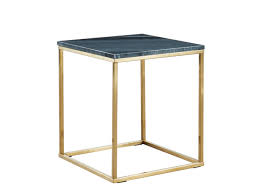 Gueridon Design Aretha Marbre Metal Noir Dore