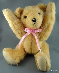Artist Teddy Bear Plush Light Blonde Glass Eyes Jointed 12 5 Tall 1950s Vintage Teddy Bear Plush Teddy Bear Vintage Teddy Bears