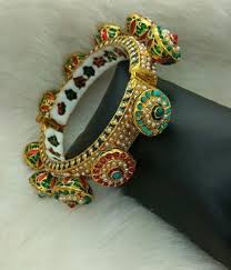Brass Party Wear Jadau Bangles Rs 800 Piece P B Chopra Impex Id 20268206912 jadau bangles