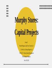 Capital Projects at Murphy Stores: RFID Implementation Overview