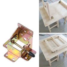 4x Iron Locking Folding Table Chair Leg Brackets Hinge Self Lock Foldable Hinges Chair Legs Folding Table Legs Folding Table