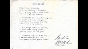Cuando benedetti escribió este famoso poema —que hasta aparece recitado por él mismo en alemán en el lado oscuro del corazón, de subiela—, pensaba sobre todo en la imagen de moderno, creativo y sumamente joven a los 71 años, sigue escribiendo y pensando e interviniendo en la literatura. Aparece Una Version Preliminar Mecanuscrita Del Soneto Sangre De Toro De Pablo Neruda Emol Com
