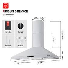 Maybe you would like to learn more about one of these? 36 Range Hood Gasland Chef Pr36ss 36 Inch Stainless Steel Wall Mount Kitchen Hood 3 Speed 350 Cfm Sensor Touch Control Exhaust Hood Fan Convertible Chimney Style Led Lights Aluminum Mesh Filters Pricepulse