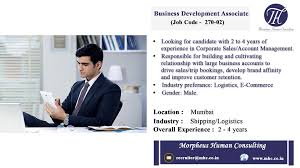 We Are Looking For An Experienced Candidate For The Position Of Business Development Associate For Our Client Based In Mumb Job Posting Job Opening Job Hunting
