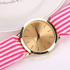 Check spelling or type a new query. Buy Stripe Floral Cloth Band Women Watch Online