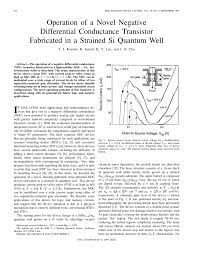 Here for more popular novel. Pdf Operation Of A Novel Negative Differential Conductance Transistor Fabricated In A Strained Si Quantum Well