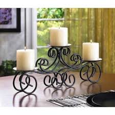Tuscan Candelabra Candle Stand Large Candleholder Black Wedding Centerpiece Tuscan Candles Tuscan Candle Holders Wrought Iron Candle Holders