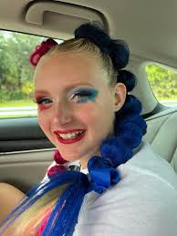 How was Claire's hair done today?