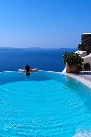 Pool Summer Santorini Greece Places To Travel Dream Vacations Pool