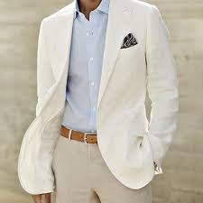 Ce qu´il faut avant tout, c´est que le marié soit parfaitement à l´aise pour cette jaquette, costume et veston, c'est votre choix ! Costume En Lin Ivoire Pour Hommes Blazer Et Pantalon Blanc Costume De Marie Pour Mariage Costume Sur Mesure Aliexpress