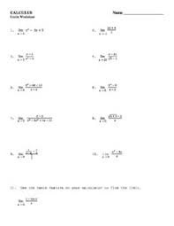 Free calculus worksheets with solutions, in pdf format, to download. Summer 2018 Ap Calculus Limits Worksheet High Point Christian Academy High Point Christian Academy