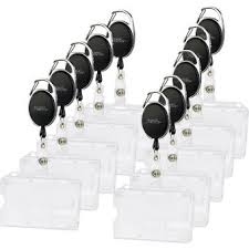 A wide variety of porte badges options are available to you Pack De 10 Porte Badges Avec Clip De Fixation Et Derouleur Pin S Et Badge Achat Prix Fnac
