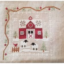 Thank you flower embroidery pattern. Little House Needleworks Farmhouse Christmas Little Red Barn Cross Stitch Pattern Multi