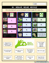 The phrase reduce, reuse, recycle refers to the recommended sequence of activities for treating materials to make better use of materials so that we create less damage to the environment. 3r Reduce Reuse Recycle Worksheet