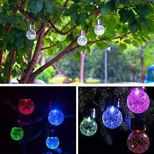 4pc Waterproof Solar Rotatable Outdoor Garden Camping Hanging Led Round Ball Lights Multicolor Multicolor Ce184gqxtwl