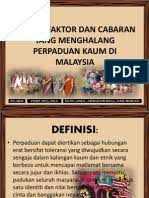 Menyatukan seluruh masyarakat dan negara supaya integrasi: Perpaduan Mengikut Kamus Dewan
