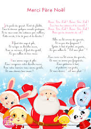 Merci Pere Noel Chanson De Noel Poesie Noel Comptines De Noel