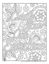 I'm certain pages like these with uplifting messages to color can instantly raise my spirits and put me in a better mood. Positive Sayings Adult Coloring Pages Woo Jr Kids Activities
