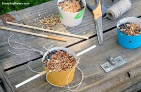 Bird Feeder Crafts For Kids Paper Cup Bird Feeder Fun Family Crafts Homemade Bird Feeders Bird Feeders Backyard Activities