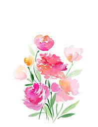 Watercolor clipart 8 floral bouquets : Pin By Mafer Campos On Y A O C H E N G D E S I G N Watercolor Flowers Watercolor Print Floral Watercolor
