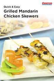 Share This Quick Easy Grilled Mandarin Chicken Skewers Recipe With Your Friends It S A Great Excuse F Chicken Skewer Recipe Chicken Skewers Mandarin Chicken