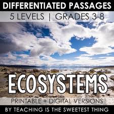 ecosystems passages distance learning compatible differentiated reading passages ecosystems differentiated reading