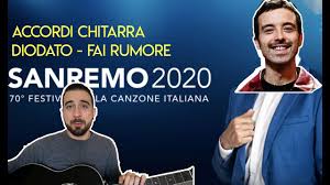 Il brano, oltre ad essere la canzone vincitrice di sanremo 2020, ha ricevuto anche il premio della critica mia martini e il. Fai Rumore Diodato Accordi Per Chitarra