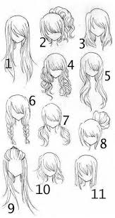 Anime Hair Chart How To Draw Hair Art Drawings Drawings