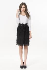 White Top Skater Dress With Black Lace Skirt Fashion Outfits Black Lace Skirt Fashion