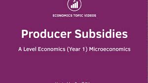 Producer Subsidies Government Intervention Economics
