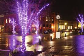 Turn your tree into a sparkling centerpiece by pairing metallic colored ornaments with white christmas lights. New Leds Decorate Downtown With More Holiday Harbor Lights To Come Next Month The Northern Light