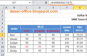 Rumus Microsoft Excel