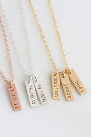 Vertical Bar Necklace New Mom Necklace Name Bar Necklace Kids Names Necklace For Mom Gifts For Mom Personalized Mothers Day Gift Mini Tag V3 Mom Necklace Vertical Bar Necklace Bar Necklace