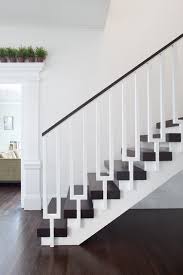 Black And White Stair Railing Ideas Black White Staircase Love The Railing Staircase Stairs Modern Stairs Modern Stair Railing Staircase Contemporary