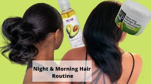 In recent years, most african women have departed from chemicals that straighten the hair to wearing. My Night Morning Hair Care Routine For Longer Moisturized Hair Youtube