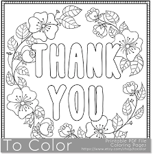 We think it would be a great idea to encourage your customers to post photos of their kids holding up these colored pages as a way to thank our essential. Thank You Printable Coloring Page For Adults Pdf Jpg Instant Download Senti Printable Coloring Pages Thank You Coloring Page Free Printable Coloring Pages