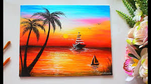 Pin On Abstract Painting Simple sunset drawing at getdrawings | free download.