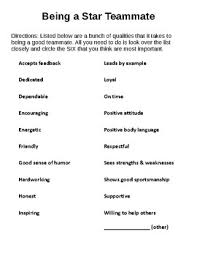 Be A Star Teammate Activity And Discussion Tpt