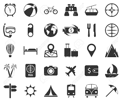 Indicates that the user can click the icon to access the mixed flight/train search window. Travel Icons Vector Icon Set Piktogramm Uber Reisen Lizenzfrei Nutzbare Vektorgrafiken Clip Arts Illustrationen Image 55911986