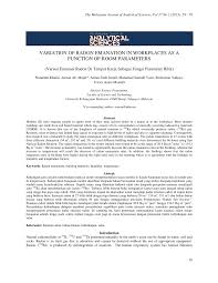 Alasan harus kerja part time. Pdf Variation Of Radon Emanation In Workplaces As A Function Of Room Parameters